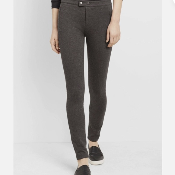 NWT VINCE SKY MID-RISE SKINNY PONTE STRETCH PANT CHARCOAL, size 8 - Picture 1 of 5